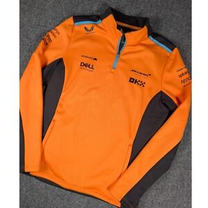 Castore McLaren F1 Team Pullover Womens Size 8 Orange Quarter Zip Fleece Jacket